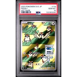 Pidgey - Ruler Of The Black Flame - Japanese 2023 - #118 - PSA GEM MT 10 - Pokemon Graded Card