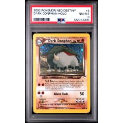 Dark Donphan-Holo - Neo Destiny - English 2002 - #3 - PSA NM-MT 8 - Pokemon Graded Card