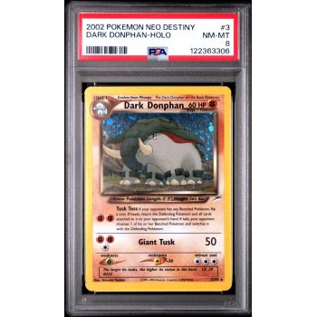 Dark Donphan-Holo - Neo Destiny - English 2002 - #3 - PSA NM-MT 8 - Pokemon Graded Card