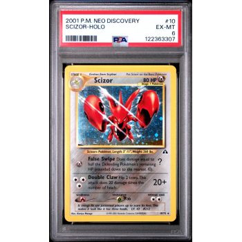 Scizor-Holo - Neo Discovery - English 2001 - #10 - PSA EX-MT 6 - Pokemon Graded Card