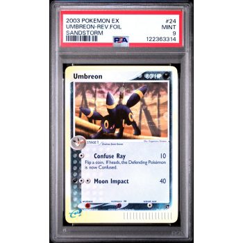 Umbreon-Rev.foil - EX Sandstorm - English 2003 - #24 - PSA MINT 9 - Pokemon Graded Card