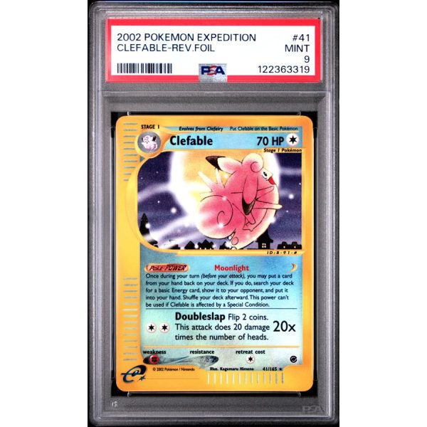Clefable-Rev.foil - Expedition - English 2002 - #41 - PSA MINT 9 - Pokemon Graded Card