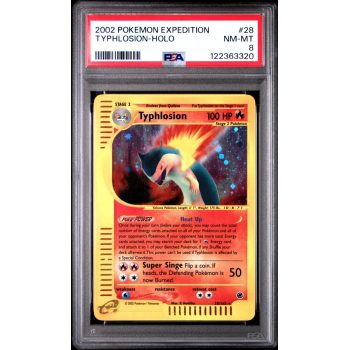 Typhlosion-Holo - Expedition - English 2002 - #28 - PSA NM-MT 8 - Pokemon Graded Card