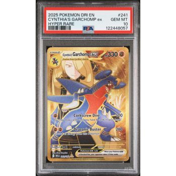 Cynthia's Garchomp EX - Destined Rivals - English 2025 - #241 - PSA GEM MT 10 - Pokemon Graded Card