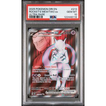Rocket's Mewtwo EX - Destined Rivals - English 2025 - #213 - PSA GEM MT 10 - Pokemon Graded Card