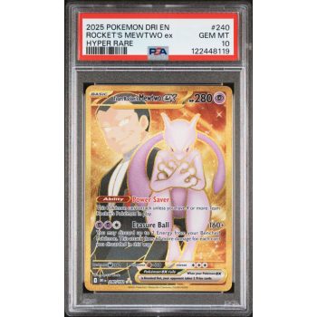 Rocket's Mewtwo EX - Destined Rivals - English 2025 - #240 - PSA GEM MT 10 - Pokemon Graded Card