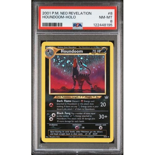 Houndoom-Holo - Neo Revelation - English 2001 - #8 - PSA NM-MT 8 - Pokemon Graded Card