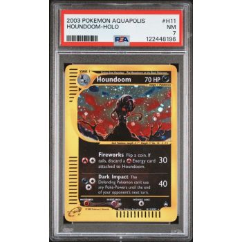 Houndoom-Holo - Aquapolis - English 2003 - #H11 - PSA NM 7 - Pokemon Graded Card