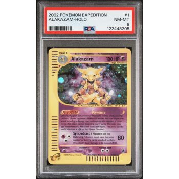 Alakazam-Holo - Expedition - English 2002 - #1 - PSA NM-MT 8 - Pokemon Graded Card
