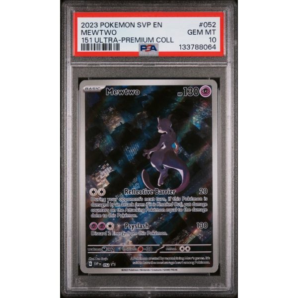 Mewtwo - Sv Black Star Promo - English 2023 - #052 - PSA GEM MT 10 - Pokemon Graded Card
