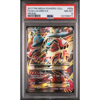 M Lucario EX - Mega Powers Collection Promo - English 2017 - #55a - PSA NM-MT 8 - Pokemon Graded Card