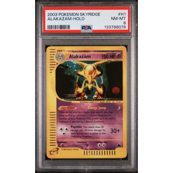 Alakazam-Holo - Skyridge - English 2003 - #H1 - PSA NM-MT 8 - Pokemon Graded Card