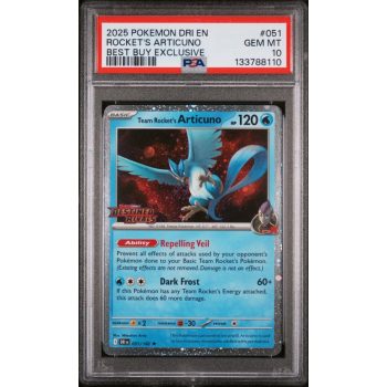 Rocket's Articuno - Destined Rivals - English 2025 - #051 - PSA GEM MT 10 - Pokemon Graded Card