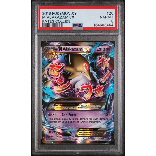 M Alakazam EX - Xy Fates Collide - English 2016 - #26 - PSA NM-MT 8 - Pokemon Graded Card