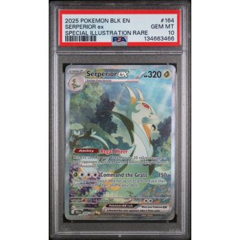 Serperior EX - Black Bolt - English 2025 - #164 - PSA GEM MT 10 - Pokemon Graded Card