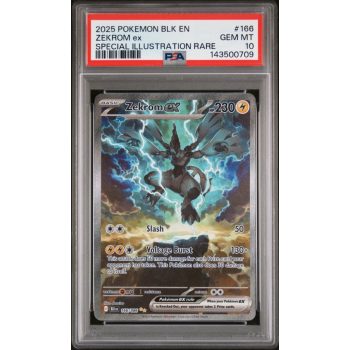 Zekrom EX - Black Bolt - English 2025 - #166 - PSA GEM MT 10 - Pokemon Graded Card