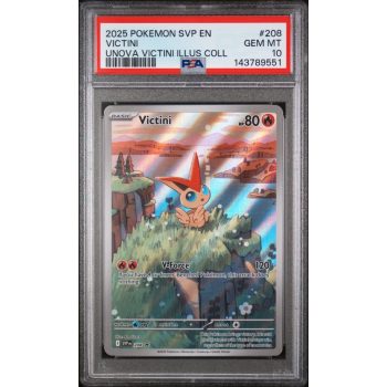 Victini - Sv Black Star Promo - English 2025 - #208 - PSA GEM MT 10 - Pokemon Graded Card