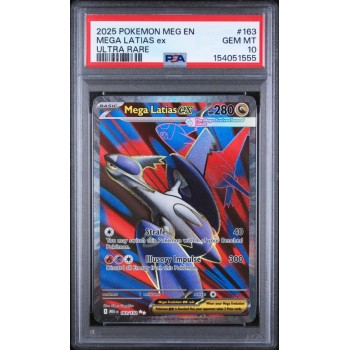 Mega Latias EX - Mega Evolution - English 2025 - #163 - PSA GEM MT 10 - Pokemon Graded Card
