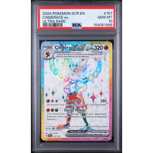 Cinderace EX - Stellar Crown - English 2024 - #157 - PSA GEM MT 10 - Pokemon Graded Card