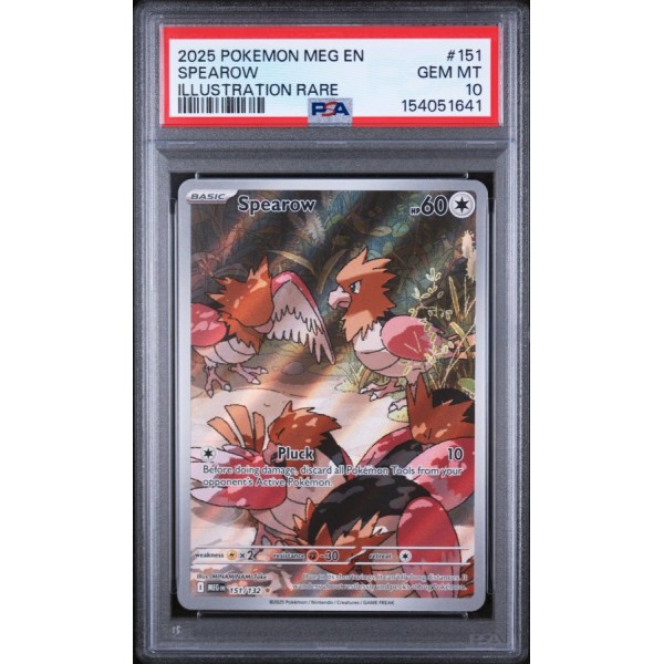 Spearow - Mega Evolution - English 2025 - #151 - PSA GEM MT 10 - Pokemon Graded Card