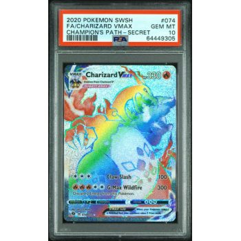 Charizard VMAX - Champion's Path - English 2020 - #074 - PSA GEM MT 10 - Pokemon Graded Card